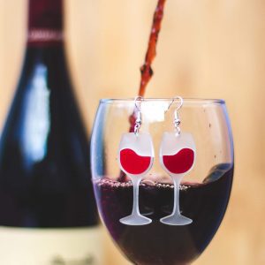 Cheers! Wine glasses earrings