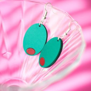 Cheers! Olive earrings