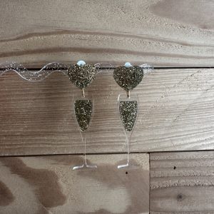 Cheers! Champagne glass earrings