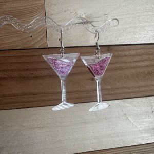 Cheers! Martini glass earrings