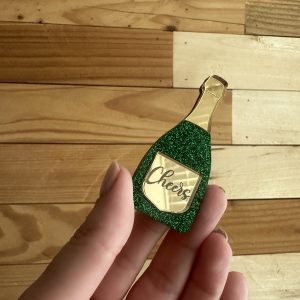 Cheers! Champagne brooch