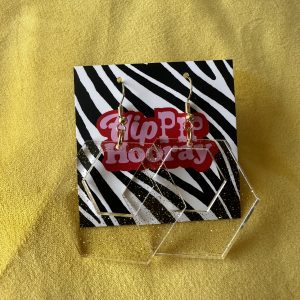 Bee earrings - hexagonal medium