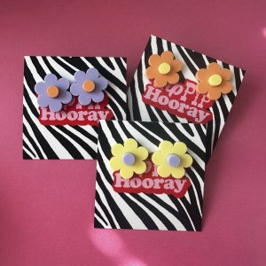 Pastel flower studs