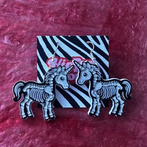 Skeleton Unicorn Earrings
