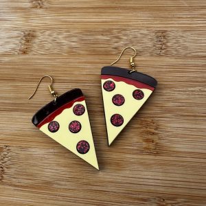Pizza earrings